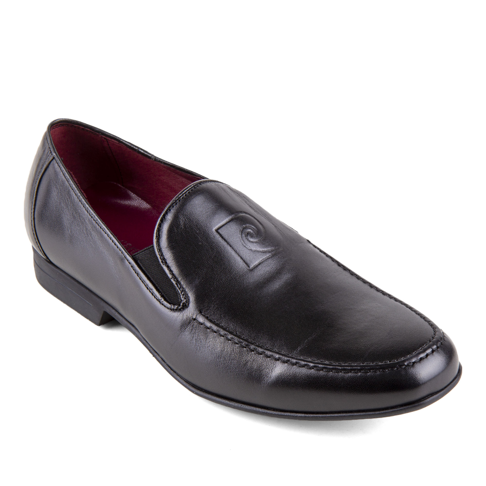 Mocassins noirs cuir Zaza Homme PIERRE CARDIN à prix dégriffé