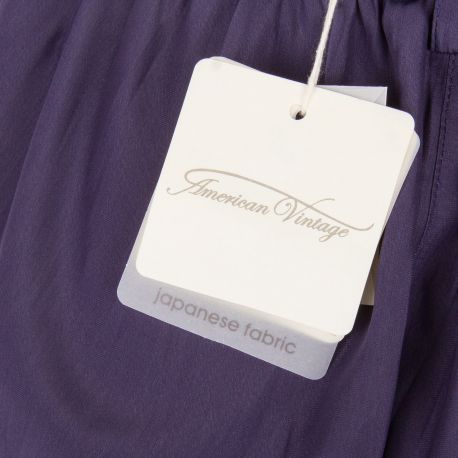 Pantalon large bleu foncé Femme AMERICAN VINTAGE marque pas cher prix dégriffés destockage