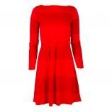 Robe rouge à rayures manches longues Femme TOMMY HILFIGER marque pas cher prix dégriffés destockage