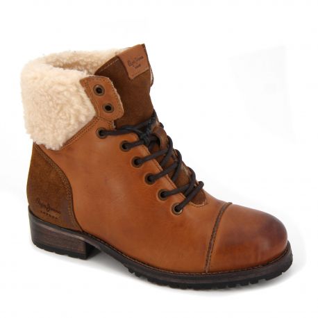 bottines marron femme pas cher