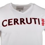 Tee shirt mc col v 1881 Homme CERRUTI marque pas cher prix dégriffés destockage