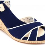 Sandales semi compensees pls904045 brides croisées Femme PEPE JEANS marque pas cher prix dégriffés destockage