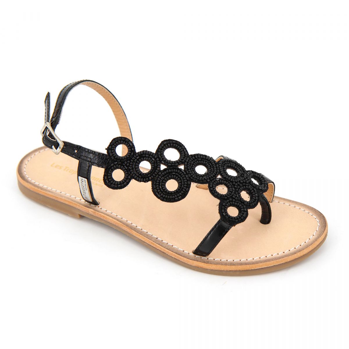 sandales plates strass