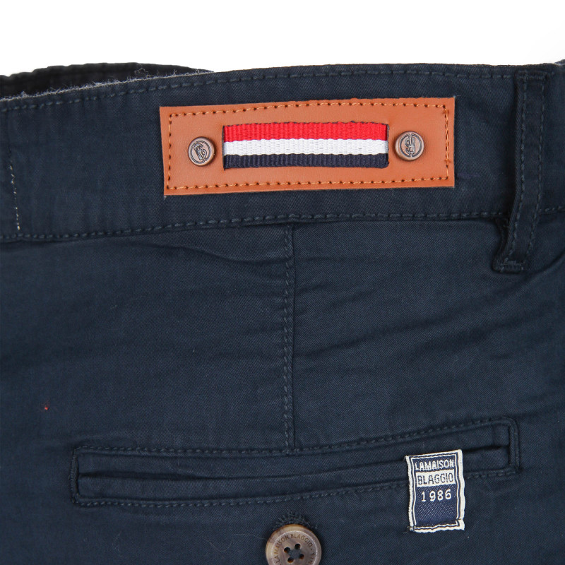 Bermuda chino venili coton stretch popeline revers gansé bouton Homme BLAGGIO marque pas cher prix dégriffés destockage Bermuda chino venili coton stretch popeline revers gansé bouton Homme BLAGGIO marque pas cher prix dégriffés destockage