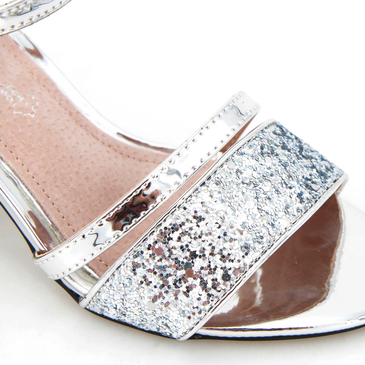 Sandales à talons brides métallisé paillettes Femme MARIAMARE à prix