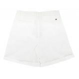 Short toile coton stretch revers Femme TOMMY HILFIGER marque pas cher prix dégriffés destockage