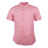 Chemise manches courtes slim fit rayures bicolore Homme BEST MOUNTAIN