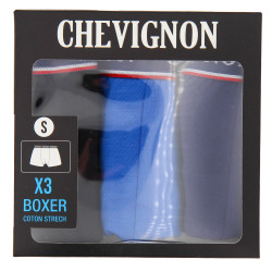 Lot de 3 boxers Boyan coton stretch doux Homme CHEVIGNON marque pas cher prix dégriffés destockage