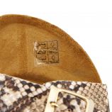 Mules plates python boucle Femme WHY LAND marque pas cher prix dégriffés destockage