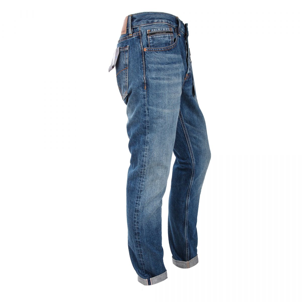 Jean droit tapered denim en toile de coton japonaise Homme ...