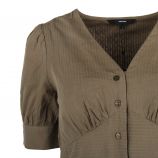 Robe manches courtes coton doux boutonné à rayures Femme VERO MODA marque pas cher prix dégriffés destockage