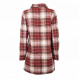 Manteau mi-long carreaux écossais laine mix doublé Femme BEST MOUNTAIN marque pas cher prix dégriffés destockage