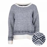 Pull manches longues à chevrons col rond Femme BEST MOUNTAIN marque pas cher prix dégriffés destockage