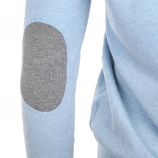 Pull laine cachemire col V coudières Homme Real Cashmere marque pas cher prix dégriffés destockage