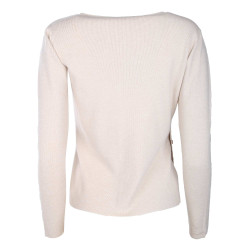 Pull manches longues bouton laine cachemire Femme REAL CASHMERE marque pas cher prix dégriffés destockage