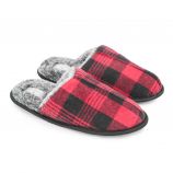 Chaussons confort moelleux fourrure écossais Homme LEE COOPER marque pas cher prix dégriffés destockage