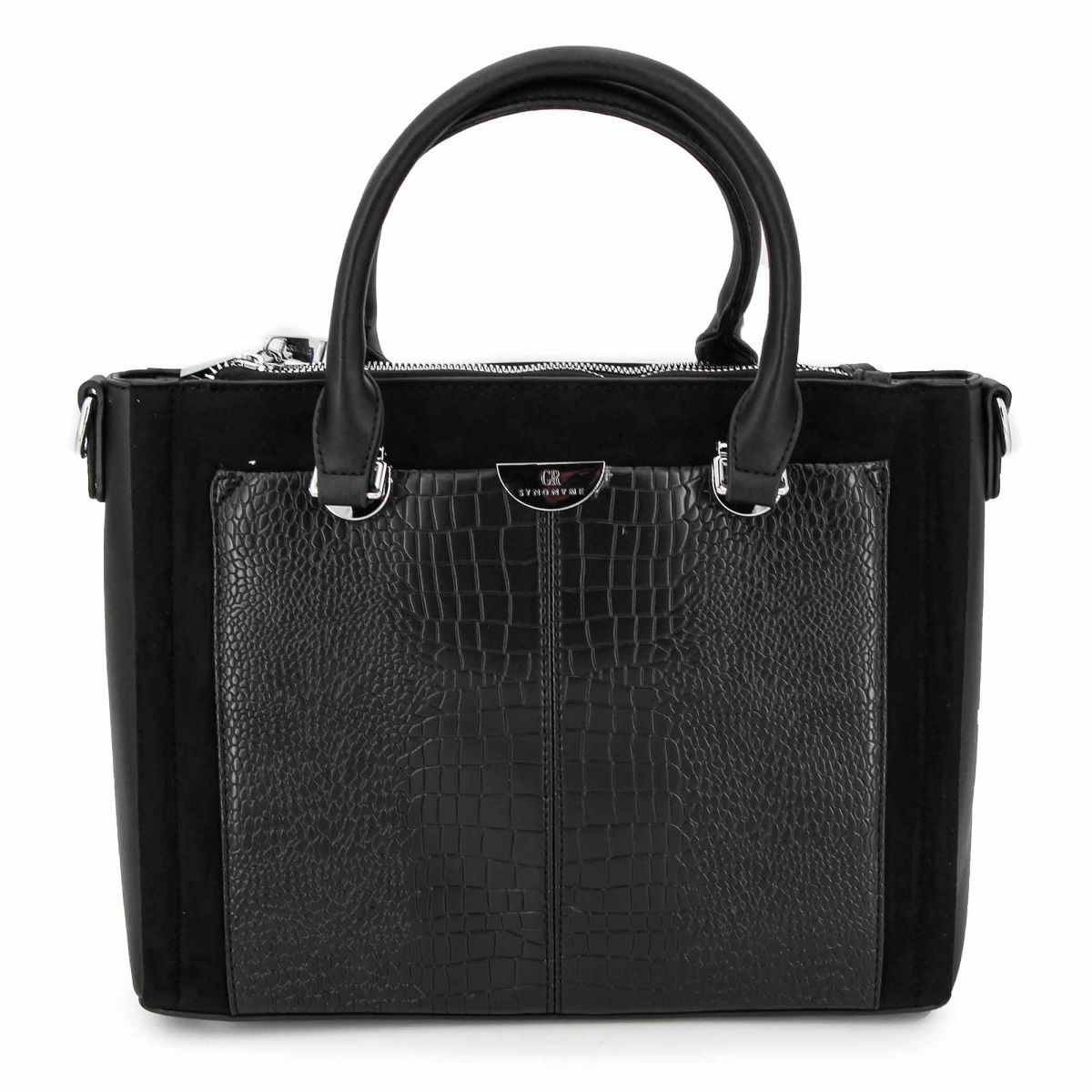 Sac cabas lisse su?�d?� croco bandouli?�re zip Femme GEORGES RECH ?� prix