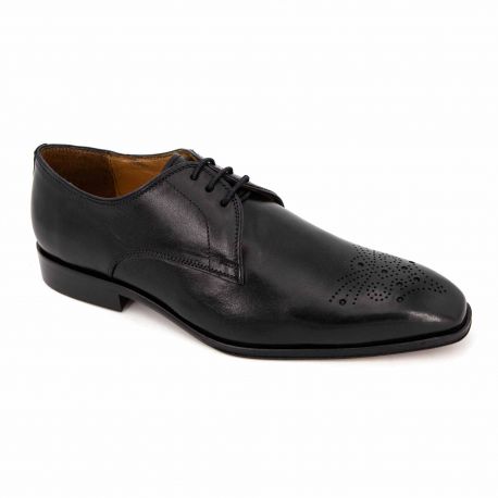 Chaussures derby cuir noir 65709 Homme MEN'S VINTAGE marque pas cher prix dégriffés destockage