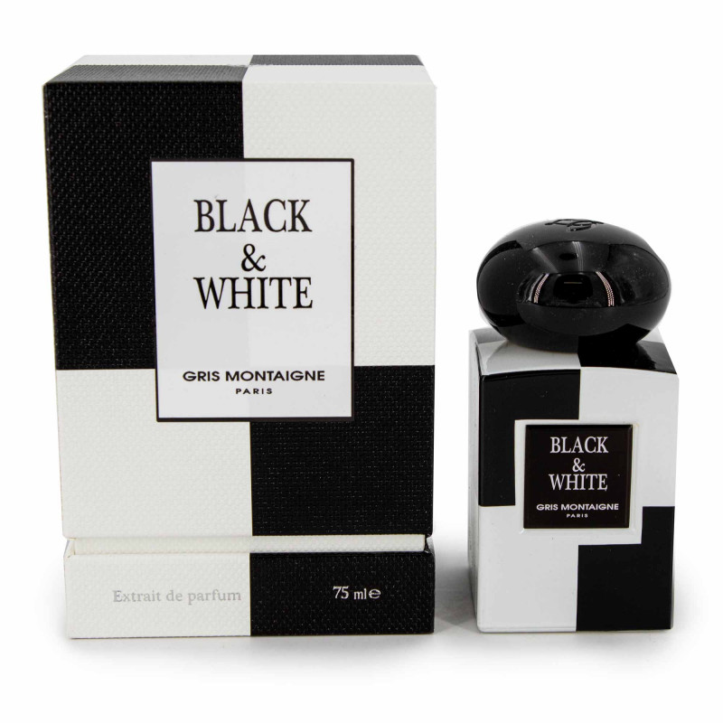 Parfum extrait de parfum Black & White 75 ML mixte GRIS MONTAIGNE marque pas cher prix dégriffés destockage