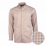 Chemise carreaux droite manches longues Homme TED LAPIDUS marque pas cher prix dégriffés destockage