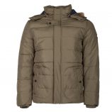 Doudoune manches longues avec capuche fausse fourrure amovible Homme TOMMY HILFIGER marque pas cher prix dégriffés destockage
