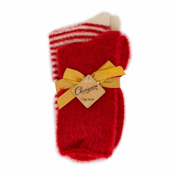 Lot de 2 paires de chaussettes fluffy Cheriane Femme CHEVIGNON marque pas cher prix dégriffés destockage