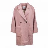 Manteau oversize col à revers laine mélangée Femme AMERICAN VINTAGE marque pas cher prix dégriffés destockage
