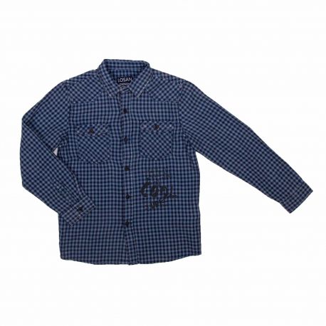 Chemise bleu manches longues 925-3002aa Enfant LOSAN marque pas cher prix dégriffés destockage