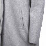 Manteau long à capuche manches longues poches gris Femme ONLY marque pas cher prix dégriffés destockage