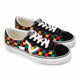 Baskets damier toile cuir suédé Vans Sport Washed Mixte VANS marque pas cher prix dégriffés destockage
