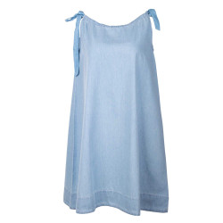 Robe sans manches bleu clair Femme SELECTED marque pas cher prix dégriffés destockage Robe sans manches bleu clair Femme SELECTED marque pas cher prix dégriffés destockage