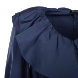 Robe manches 3/4 bleu slf volla 16078469 Femme SELECTED marque pas cher prix dégriffés destockage