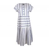 Robe longue manches courtes rayure coton Femme YAS