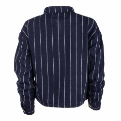 Blouson manches longues lin à rayures verticales Femme BEST MOUNTAIN marque pas cher prix dégriffés destockage Blouson manches longues lin à rayures verticales Femme BEST MOUNTAIN marque pas cher prix dégriffés destockage