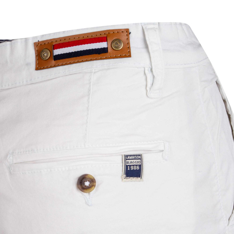 Bermuda chino venili coton stretch popeline revers gansé bouton Homme BLAGGIO marque pas cher prix dégriffés destockage Bermuda chino venili coton stretch popeline revers gansé bouton Homme BLAGGIO marque pas cher prix dégriffés destockage
