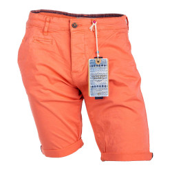 Bermuda chino venili coton stretch popeline revers gansé bouton Homme BLAGGIO marque pas cher prix dégriffés destockage