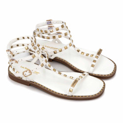 Sandales hautes cuir léger clouté Coralie Femme LES TROPEZIENNES PAR M.BELARBI marque pas cher prix dégriffés destockage