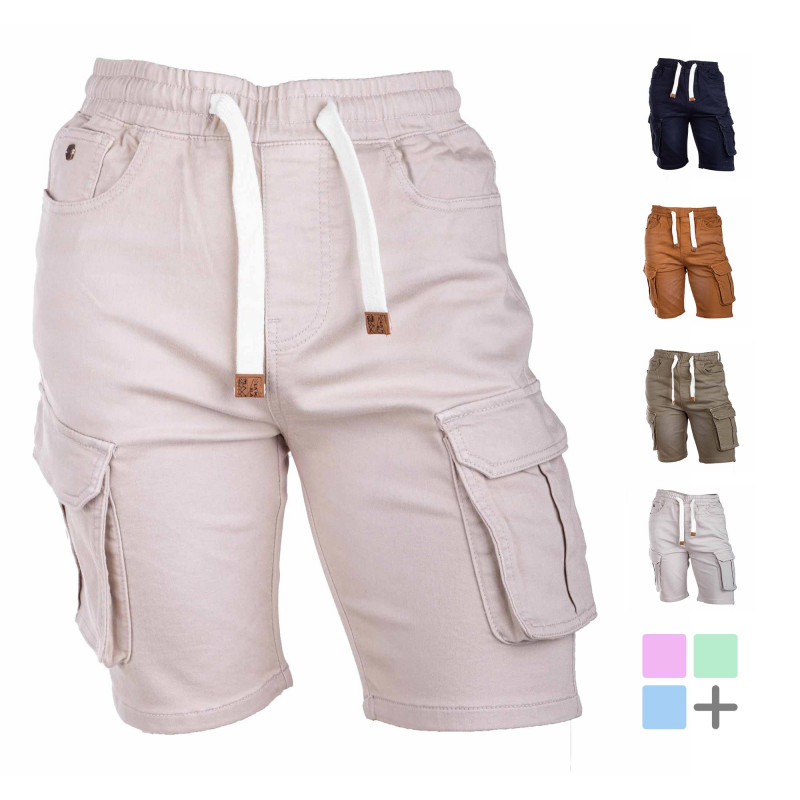 Bermuda multi poches coton stretch Vermont Homme BLAGGIO marque pas cher prix dégriffés destockage