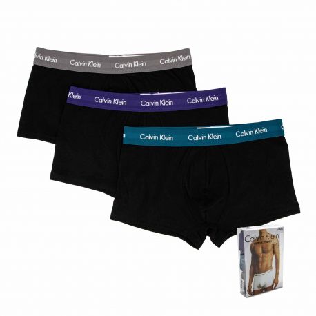 Lot de 3 boxers coton doux stretch Homme CALVIN KLEIN marque pas cher prix dégriffés destockage