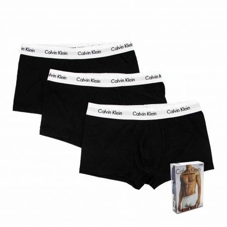 Lot de 3 boxers coton doux stretch Homme CALVIN KLEIN marque pas cher prix dégriffés destockage