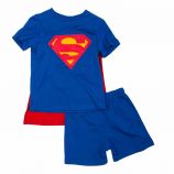 Pyjama avec cape amovible en coton Enfant SUPERMAN