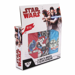 Lot de 3 slips imprimé en coton Enfant STAR WARS marque pas cher prix dégriffés destockage