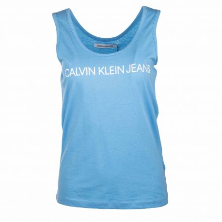 Débardeur floqué Calvin Klein Jeans coton Femme CALVIN KLEIN marque pas cher prix dégriffés destockage