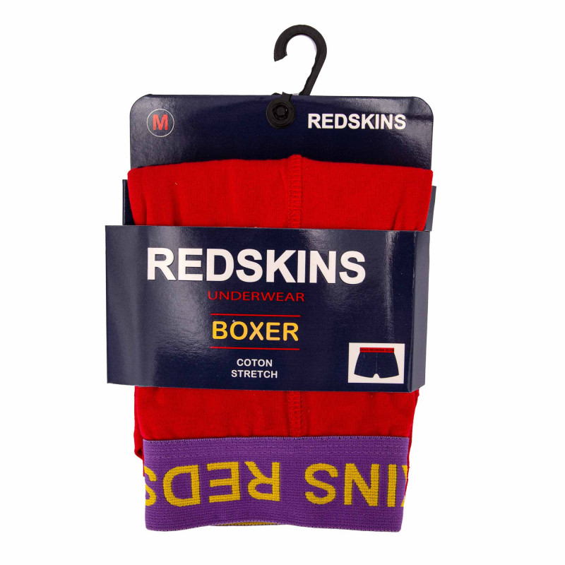 Boxer uni coton stretch Branco Homme REDSKINS marque pas cher prix dégriffés destockage