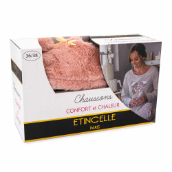 Chaussons fausse fourrure pompon antidérapant Claire Femme LES PETITES...PARIS marque pas cher prix dégriffés destockage