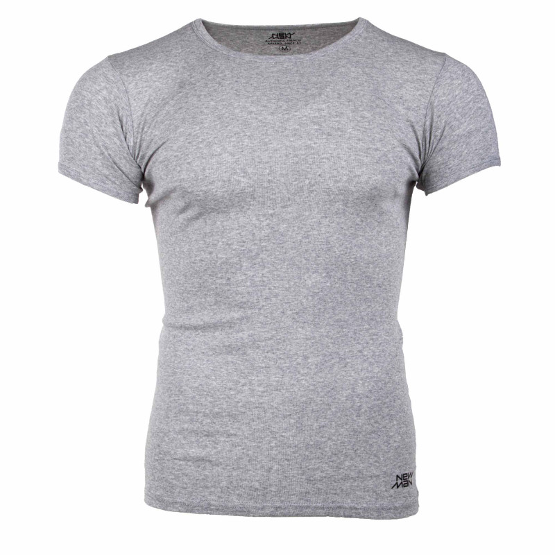 Tee shirt basique cintré coton Homme NEW MAN marque pas cher prix dégriffés destockage
