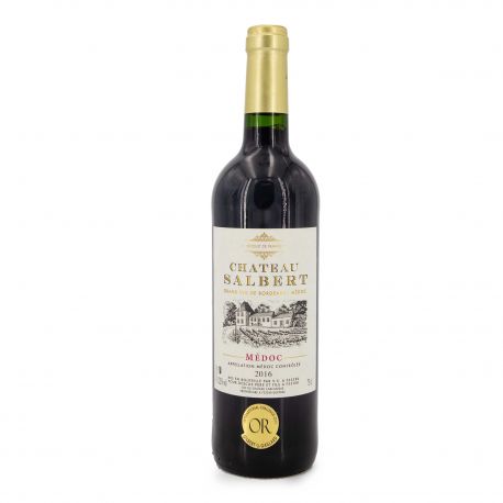Vin rouge AOC Médoc 2016 médaille or 2019 75cl CHÂTEAU SALBERT marque pas cher prix dégriffés destockage