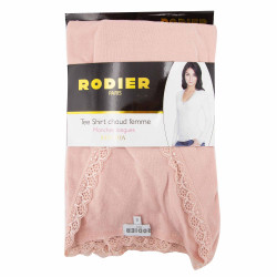 Tee shirt chaud manches longues col V dentelle coton Kalou Femme RODIER marque pas cher prix dégriffés destockage