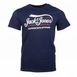 Tee shirt floqué logo manches courtes coton Homme JACK & JONES marque pas cher prix dégriffés destockage