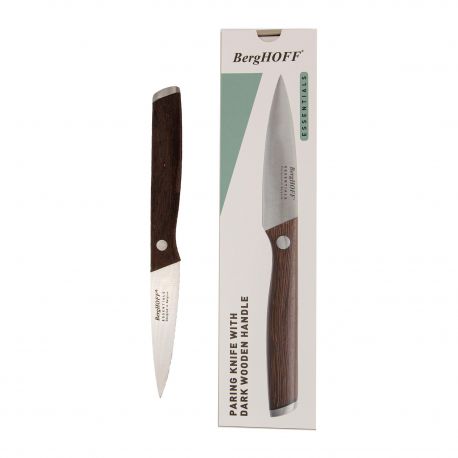Couteau à éplucher inox économe résistant manche bois 8,5 cm BERGHOFF marque pas cher prix dégriffés destockage